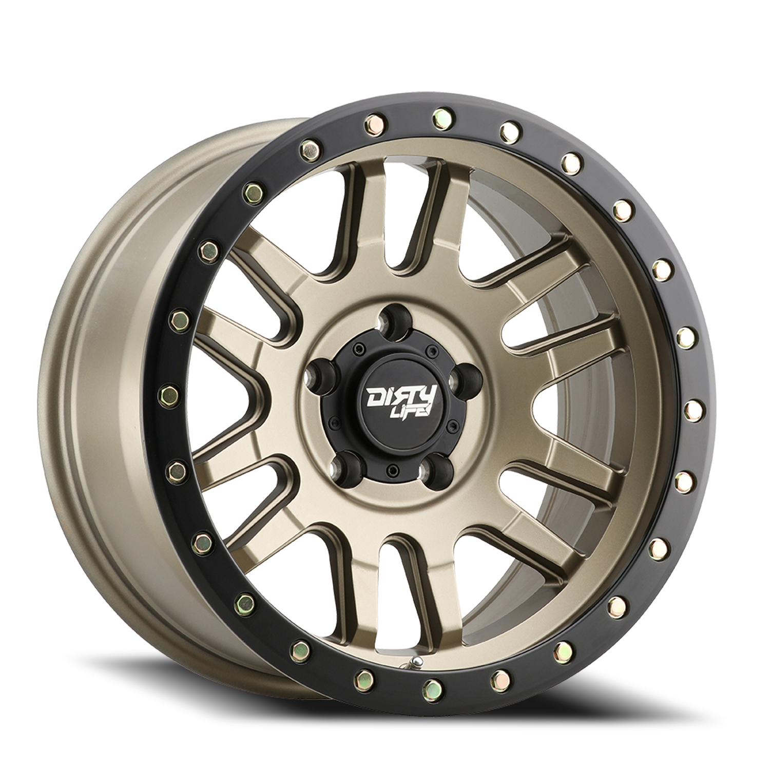 Canyon Pro 9309 Satin Gold 17X9 Dirty Life Race Wheels-12