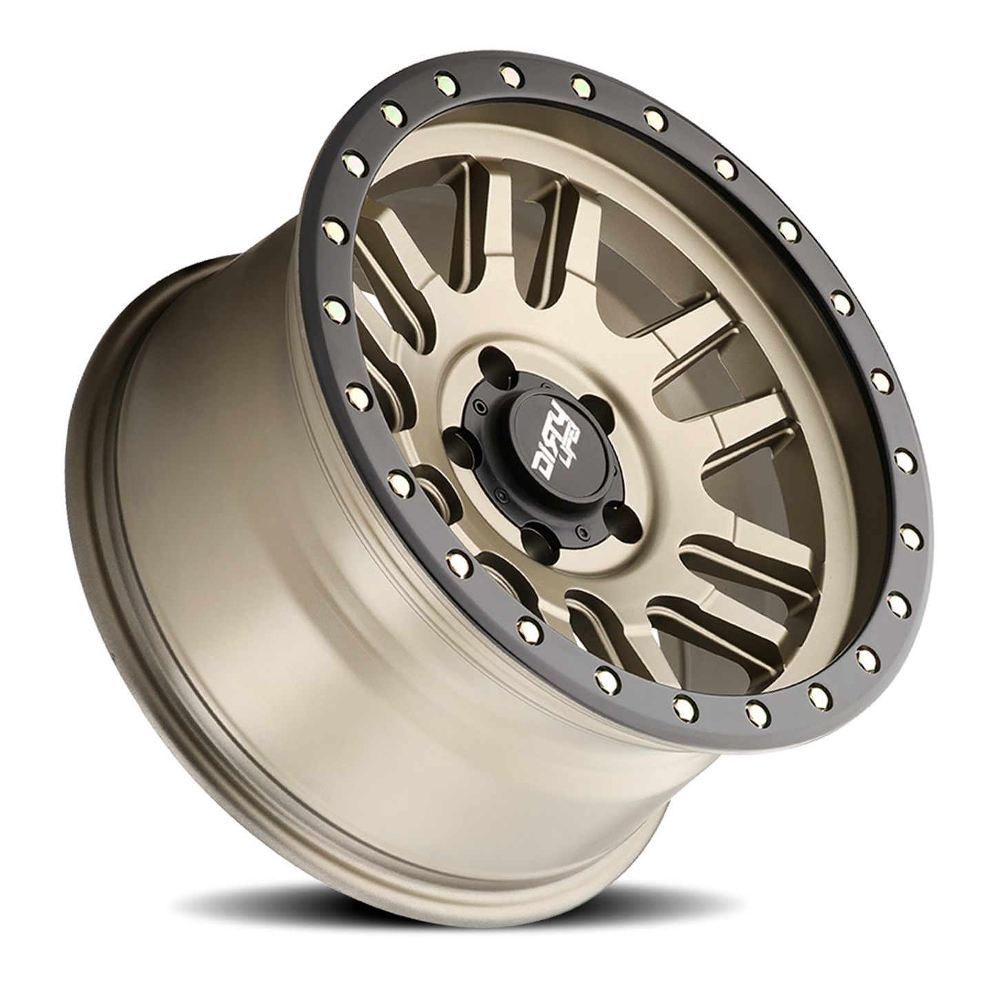 Canyon Pro 9309 Satin Gold 17X9 Dirty Life Race Wheels-5
