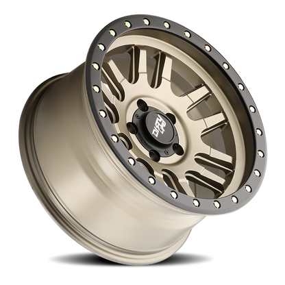 Canyon Pro 9309 Satin Gold 17X9 Dirty Life Race Wheels-5
