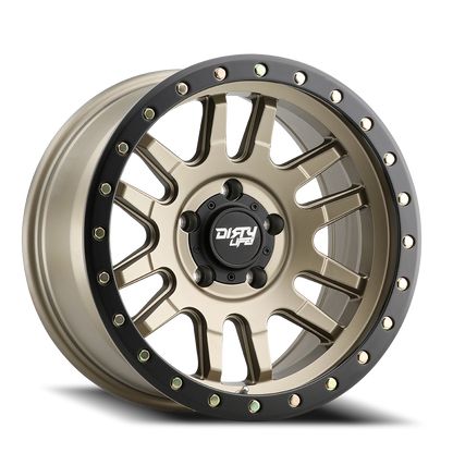 Canyon Pro 9309 Satin Gold 17X9 Dirty Life Race Wheels-2