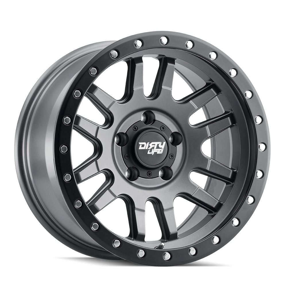 Canyon Pro 9309 Satin Graphite 17X9 Dirty Life Race Wheels-4