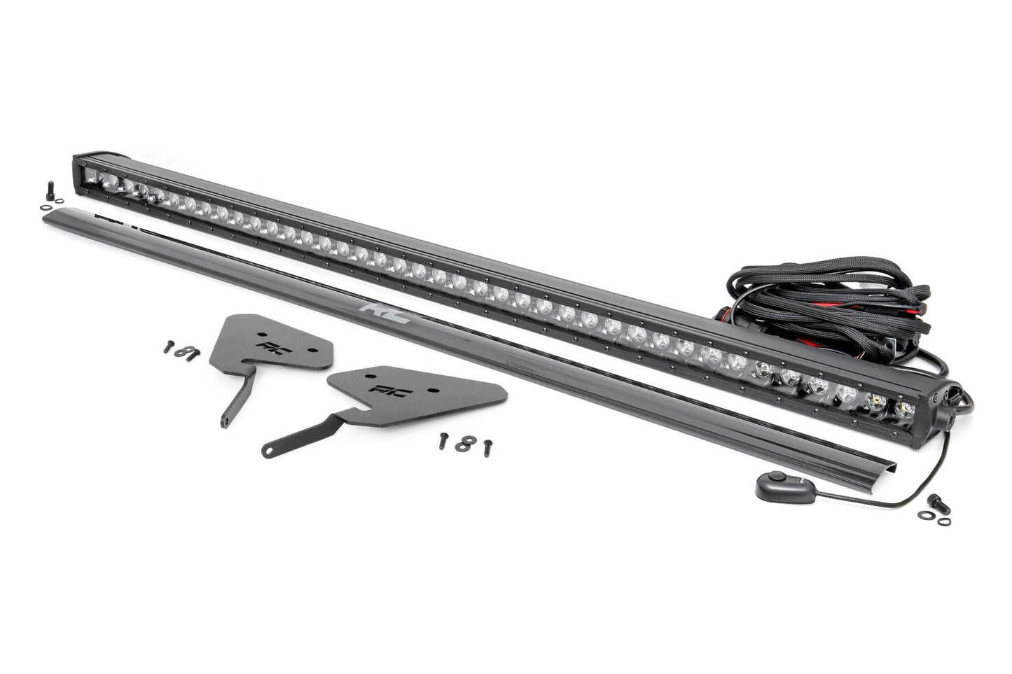 LED Light Kit 30 Inch Black Series Front Mount Polaris RZR Turbo S4 Rough Country
