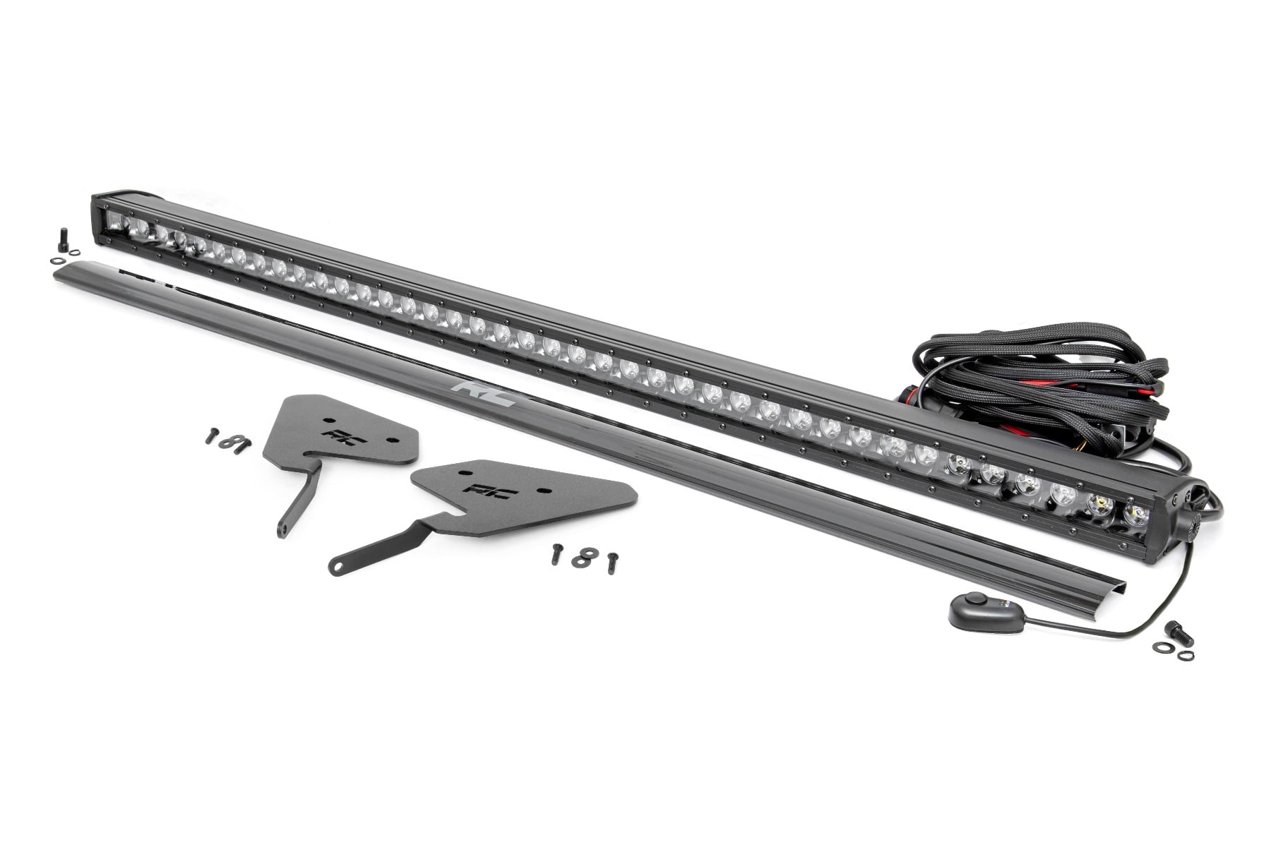 LED Light Kit 30 Inch Black Series Front Mount Polaris RZR Turbo S4 Rough Country