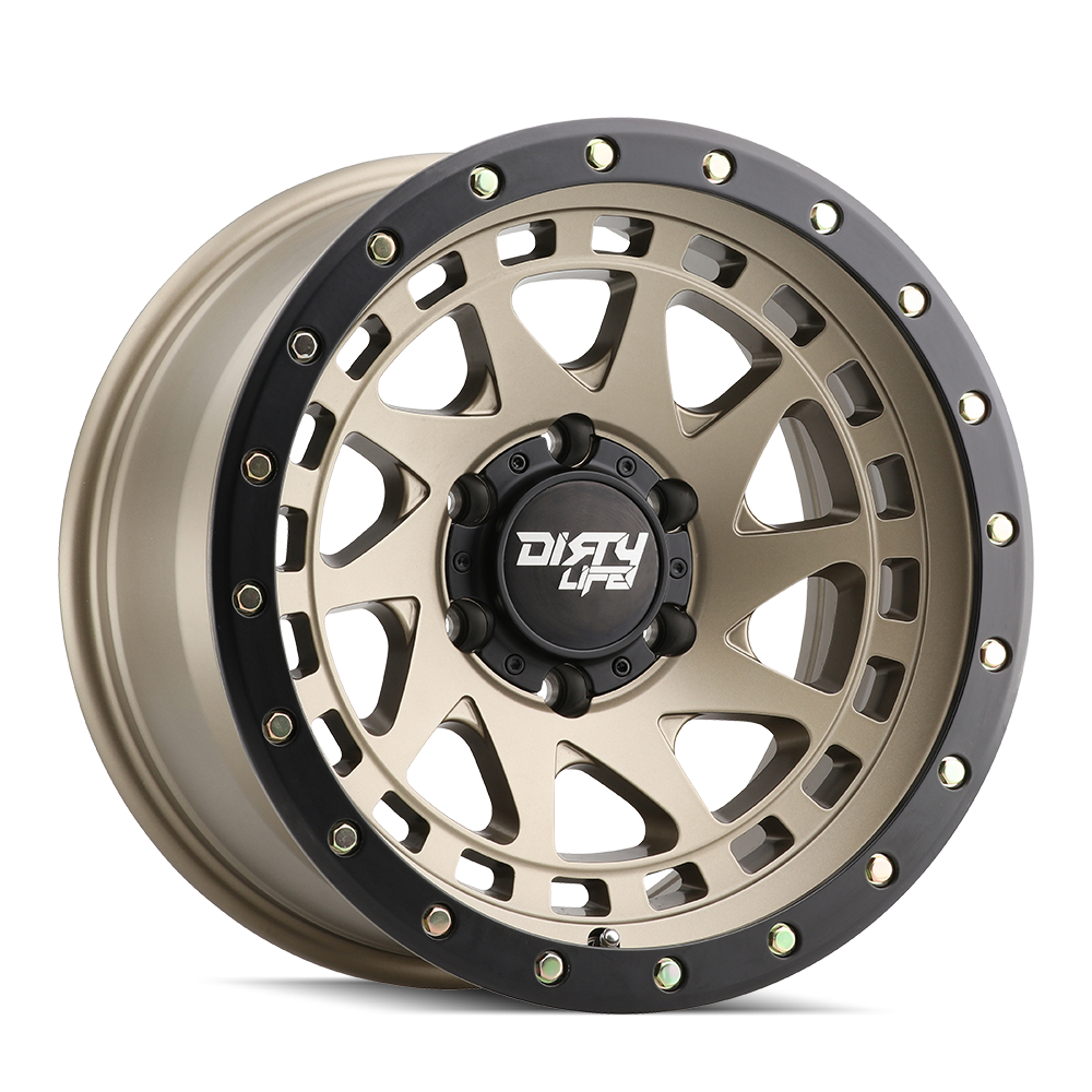 Enigma Pro 9311 Satin Gold 17X9 Dirty Life Race Wheels-12