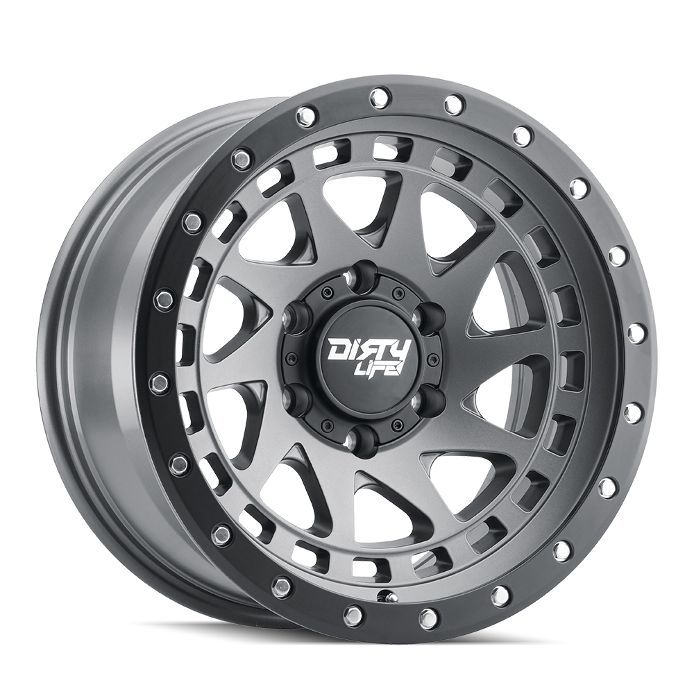 Enigma Pro 9311 Satin Graphite 17X9 Dirty Life Race Wheels-8