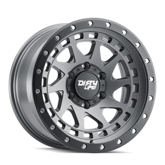 Enigma Pro 9311 Satin Graphite 17X9 Dirty Life Race Wheels