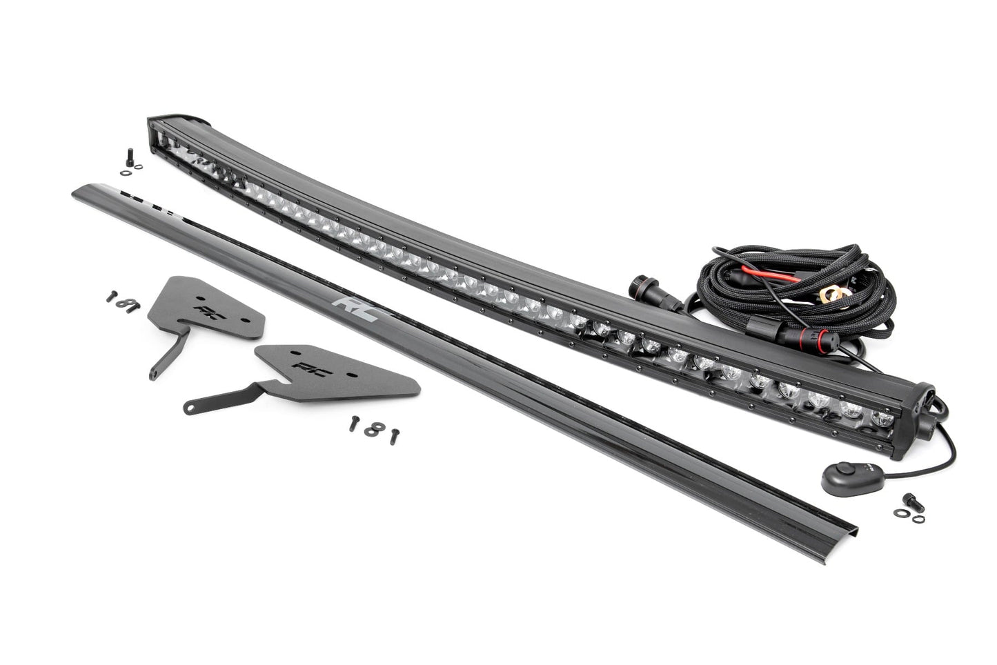 LED Light Kit 30 Inch Curved Front Bracket Black Series Polaris RZR Turbo S4 Rough Country
