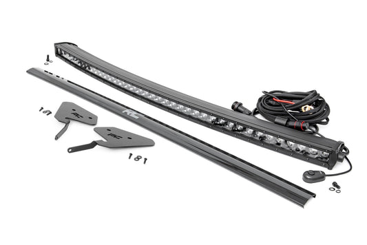 LED Light Kit 30 Inch Curved Front Bracket Black Series Polaris RZR Turbo S4 Rough Country
