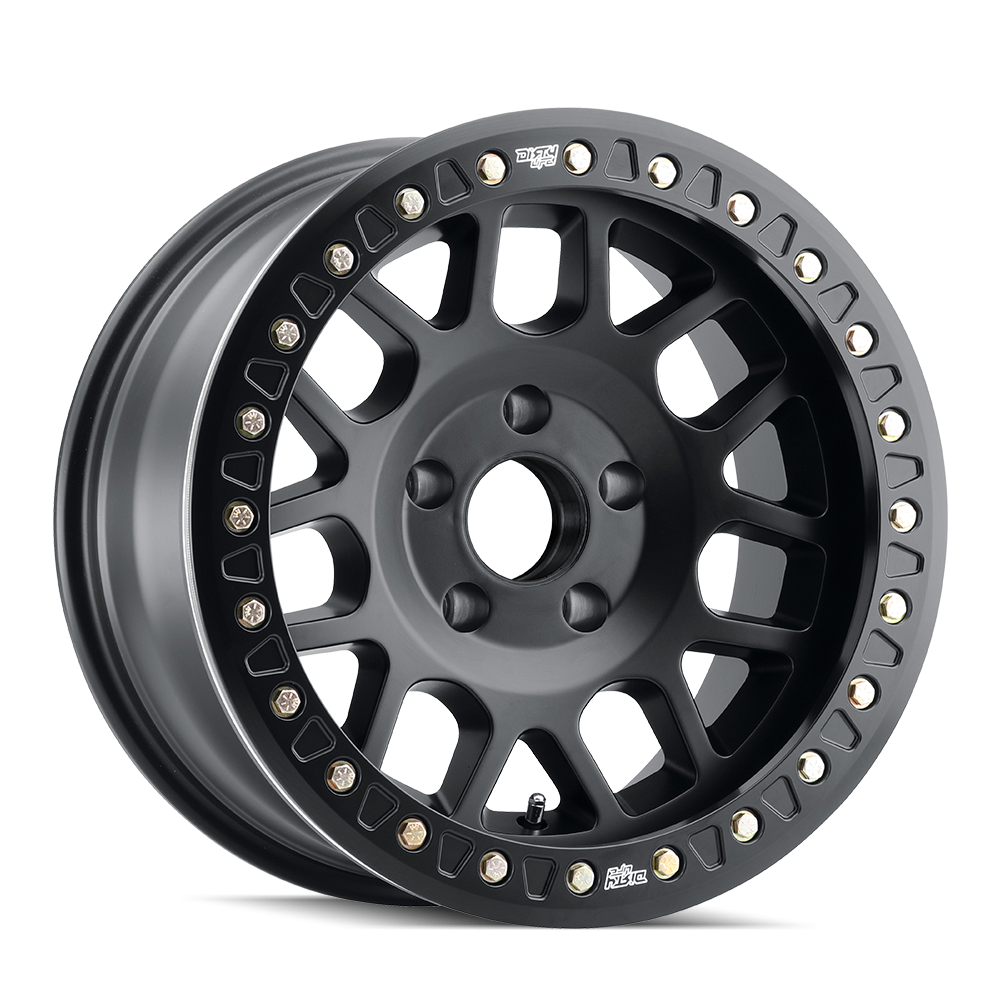 Mesa 9312 Matte Black 17X9 Dirty Life Race Wheels-8