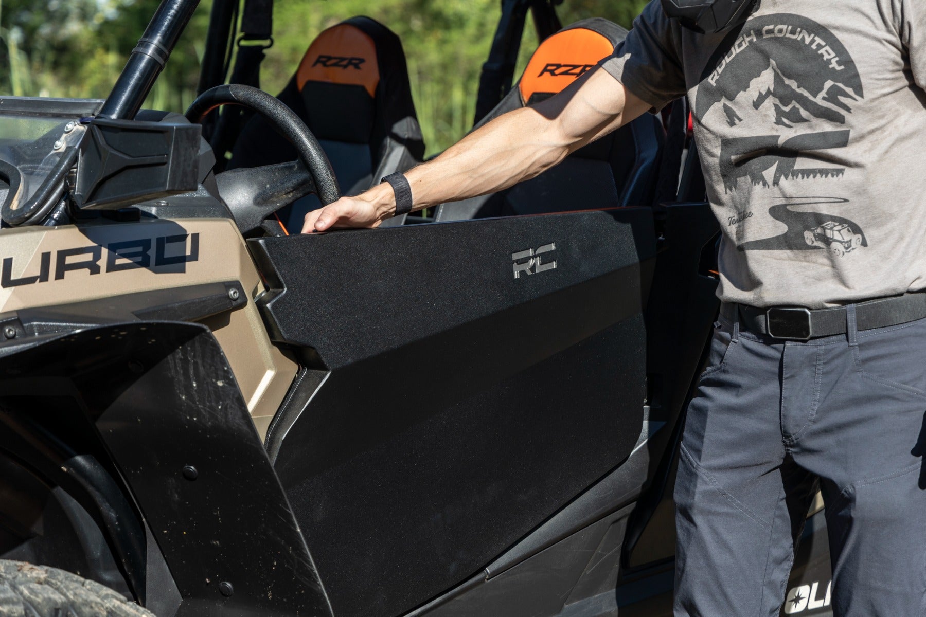 Rough Country Aluminum Lower Half Doors Front Polaris RZR XP 1000 (14-21) Rough Country