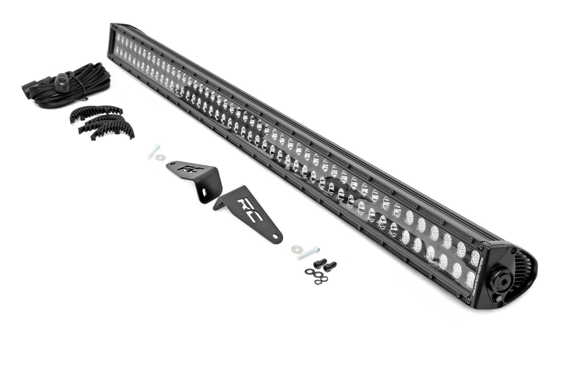 Rough Country LED Light Rear Mount 50 Inch Dual Row Black Pair 14-22 Polaris Ranger 1000XP Rough Country