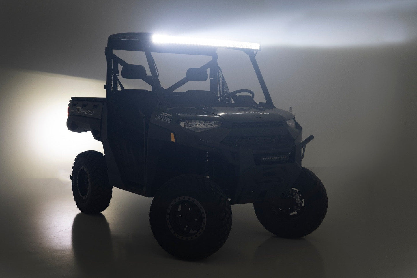 LED Light Rear Mount 50 Inch Dual Row Black Pair Polaris Ranger 1000/Ranger XP 900/1000 Rough Country-1