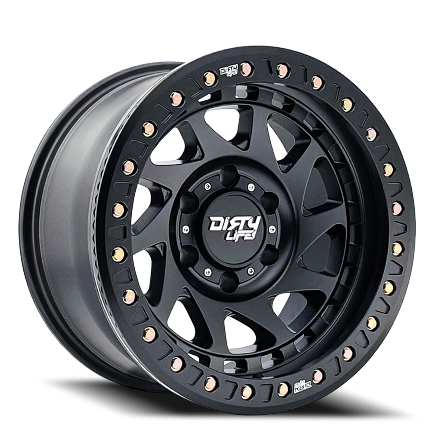 Enigma 9313 Matte Black 17X9 Dirty Life Race Wheels-18