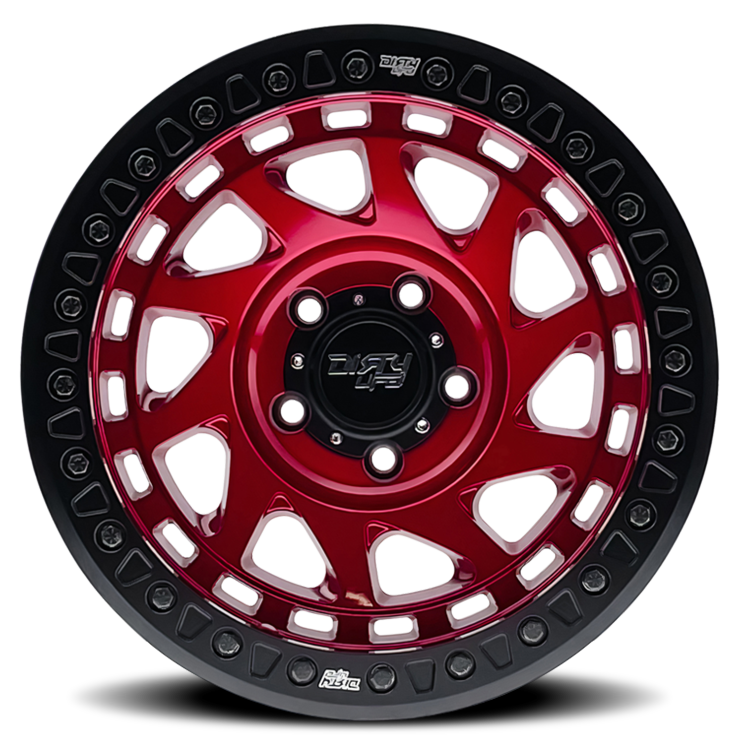 Enigma 9313 Gloss Crimson Candy Red 17X9 Dirty Life Race Wheels-11
