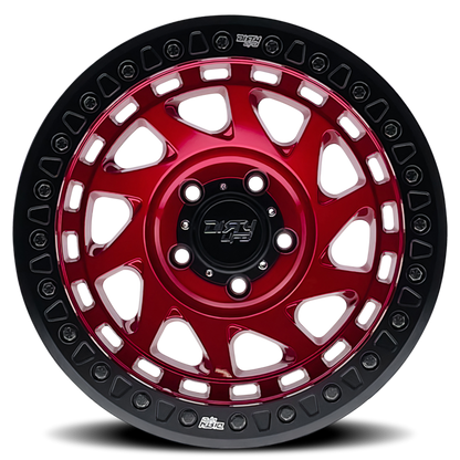 Enigma 9313 Gloss Crimson Candy Red 17X9 Dirty Life Race Wheels-11
