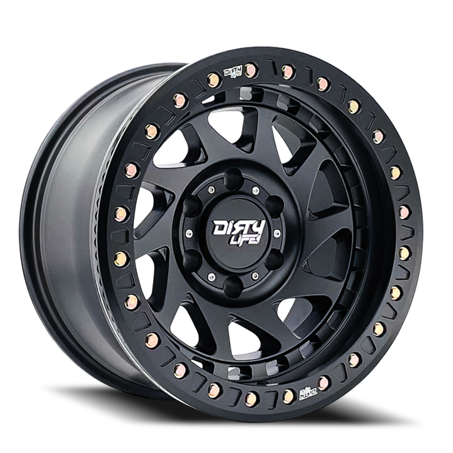 Enigma 9313 Matte Black 17X9 Dirty Life Race Wheels