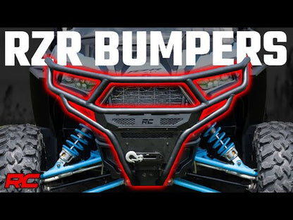 Tubular Bumper Front Black Series LED 6 Light Slim Line Polaris RZR XP1000 Rough Country-2