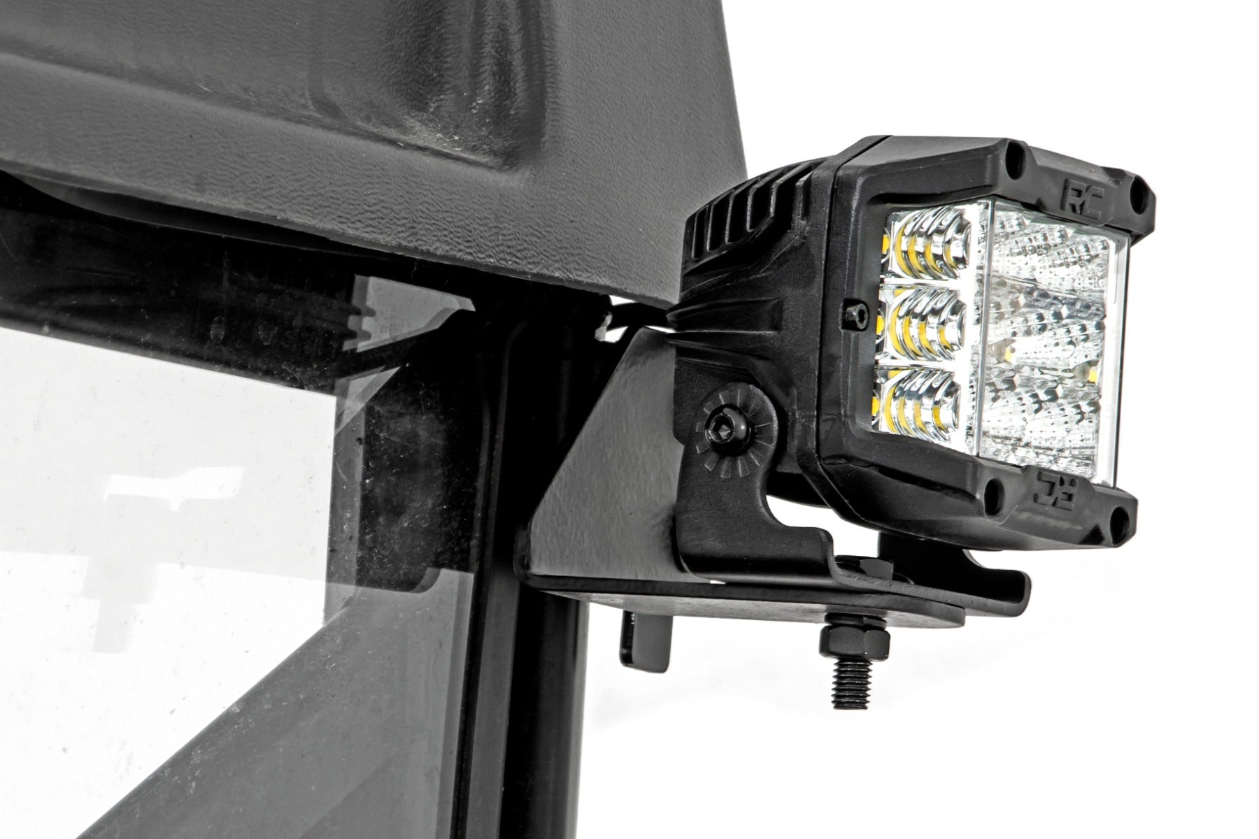 LED Light RR Cage Mount 2 Inch Black Spot Pair Polaris Ranger 1000/Ranger XP 900/1000 Rough Country-4