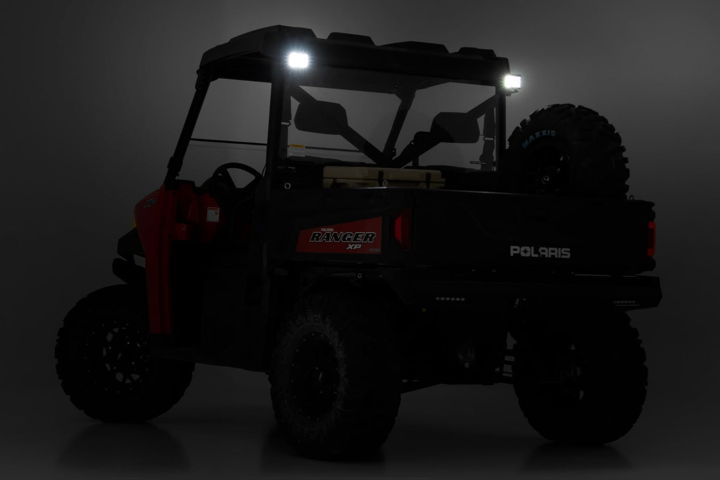 LED Light RR Cage Mount 2 Inch Chrome Pair Wide Angle Polaris Ranger 1000/Ranger XP 900/1000 Rough Country-5