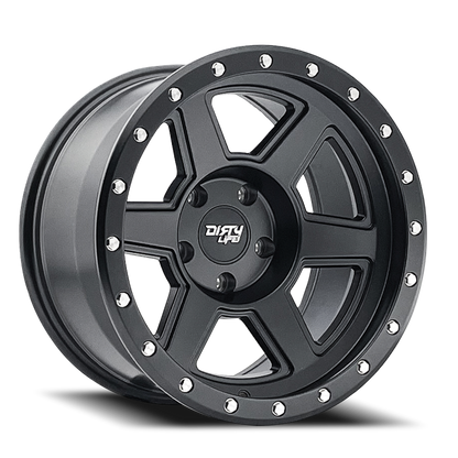 Compound 9315 Matte Black 20X10 Dirty Life Race Wheels-18