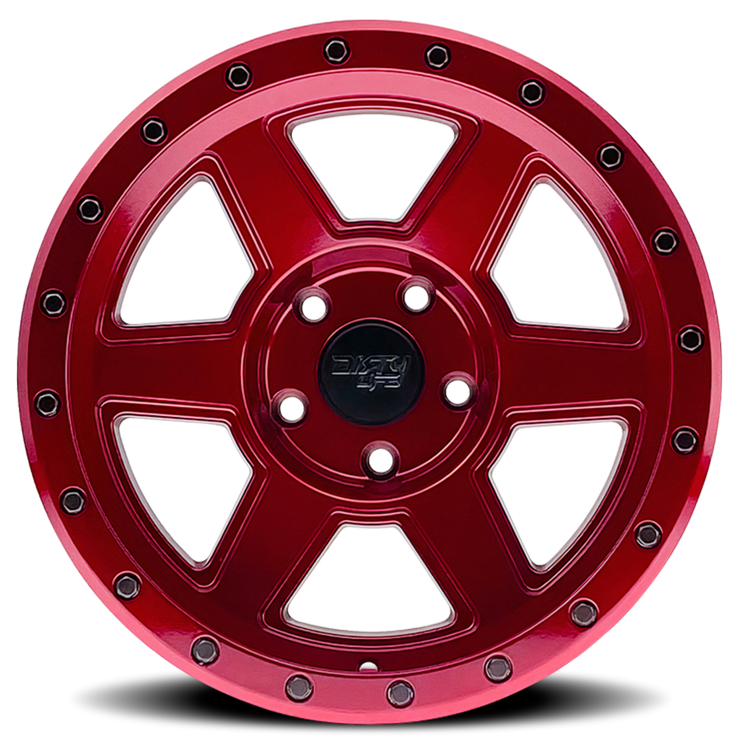 Compound 9315 Crimson Candy Red 20X10 Dirty Life Race Wheels-20