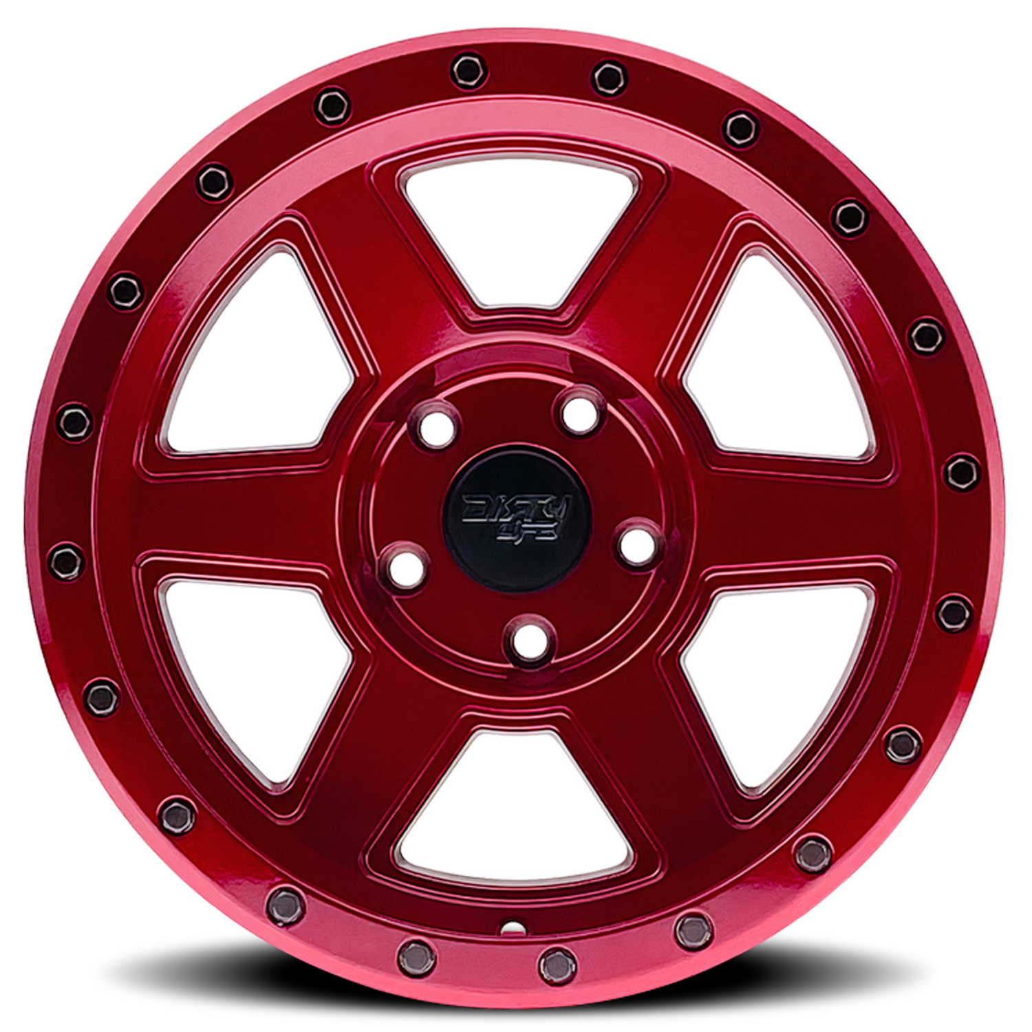 Compound 9315 Crimson Candy Red 20X10 Dirty Life Race Wheels-11
