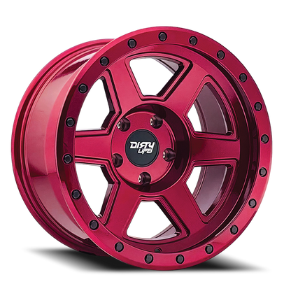 Compound 9315 Crimson Candy Red 20X10 Dirty Life Race Wheels-3