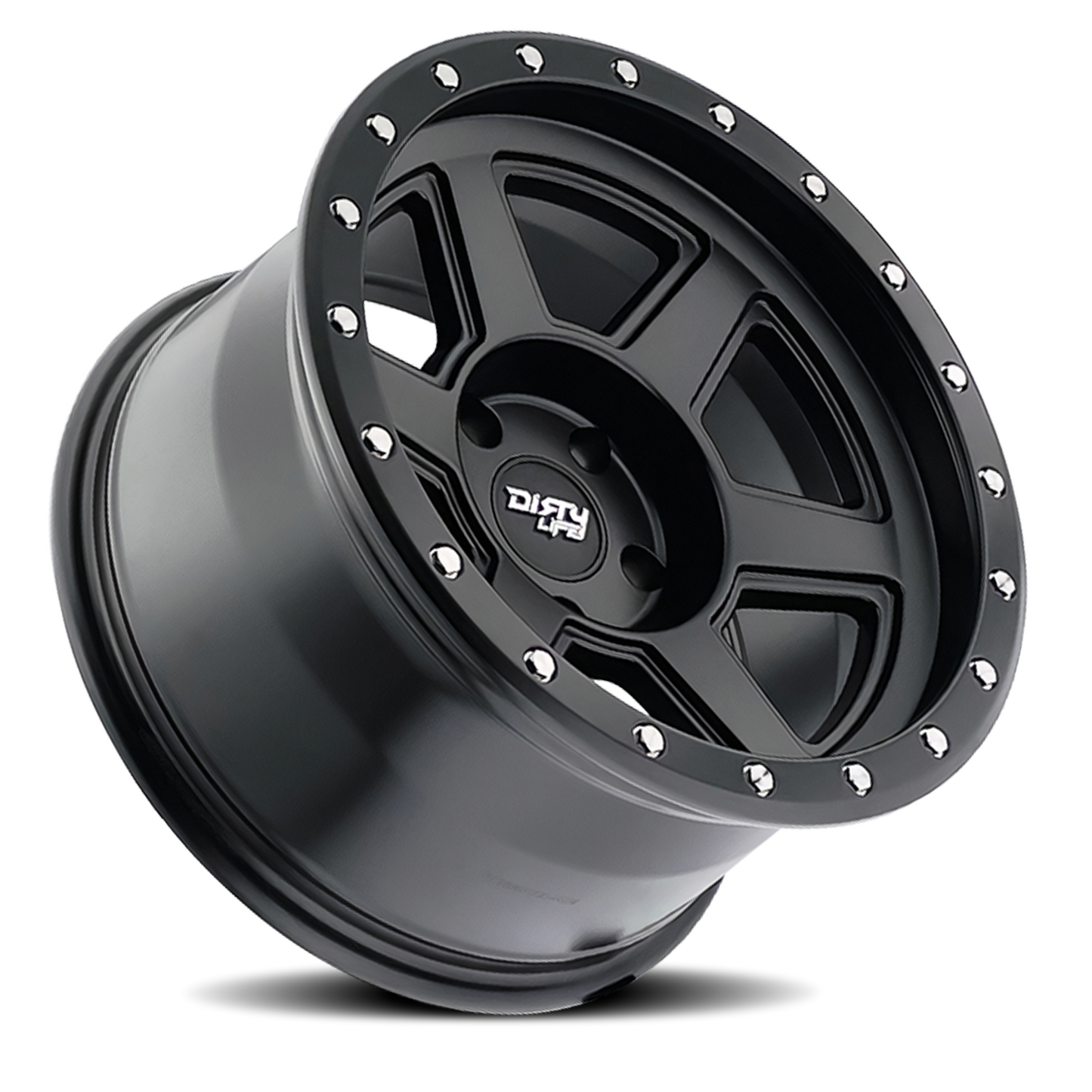 Compound 9315 Matte Black 17X9 Dirty Life Race Wheels-10