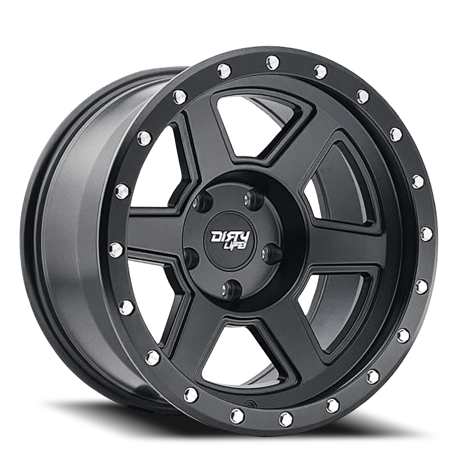 Compound 9315 Matte Black 17X9 Dirty Life Race Wheels-6