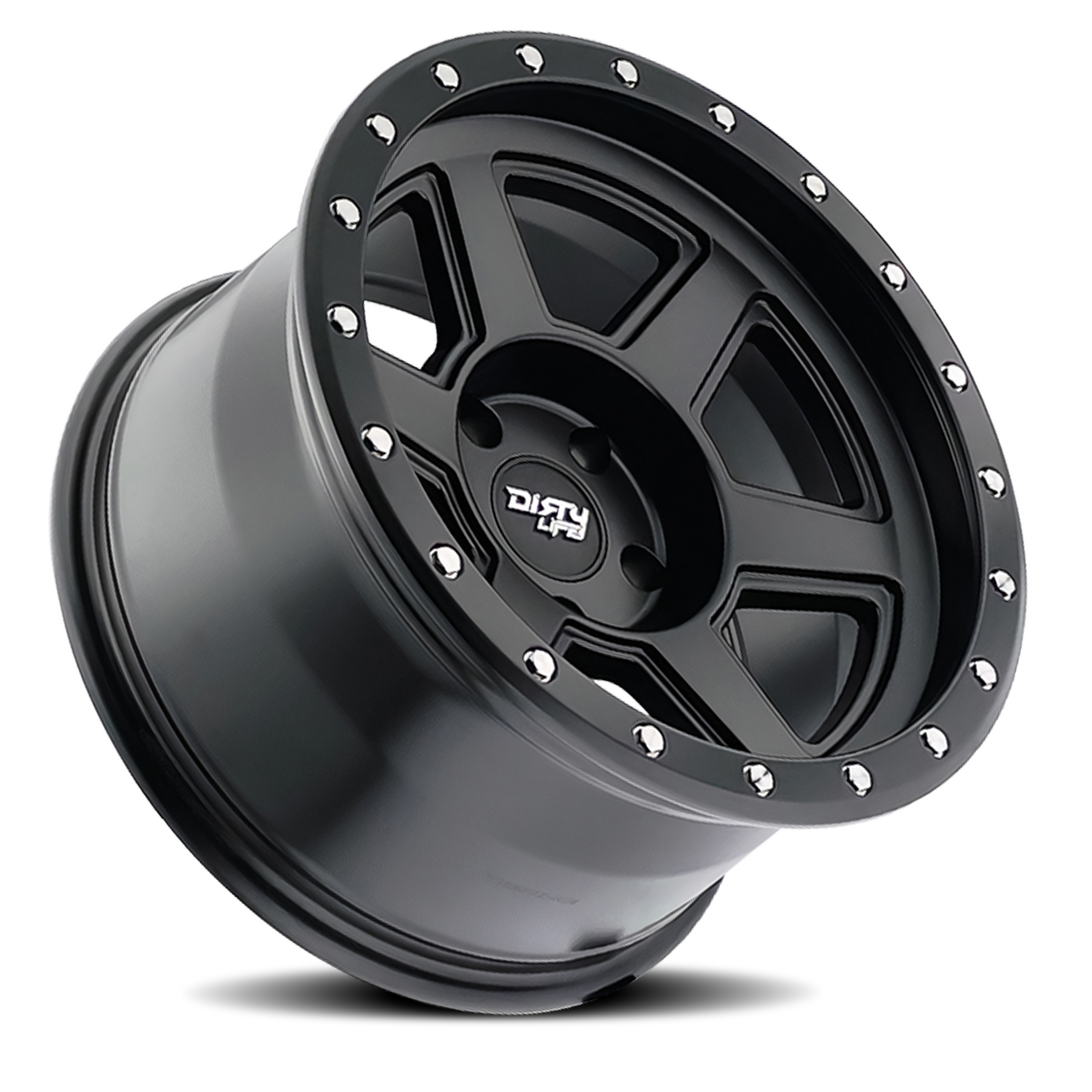 Compound 9315 Matte Black 18X9 Dirty Life Race Wheels-4