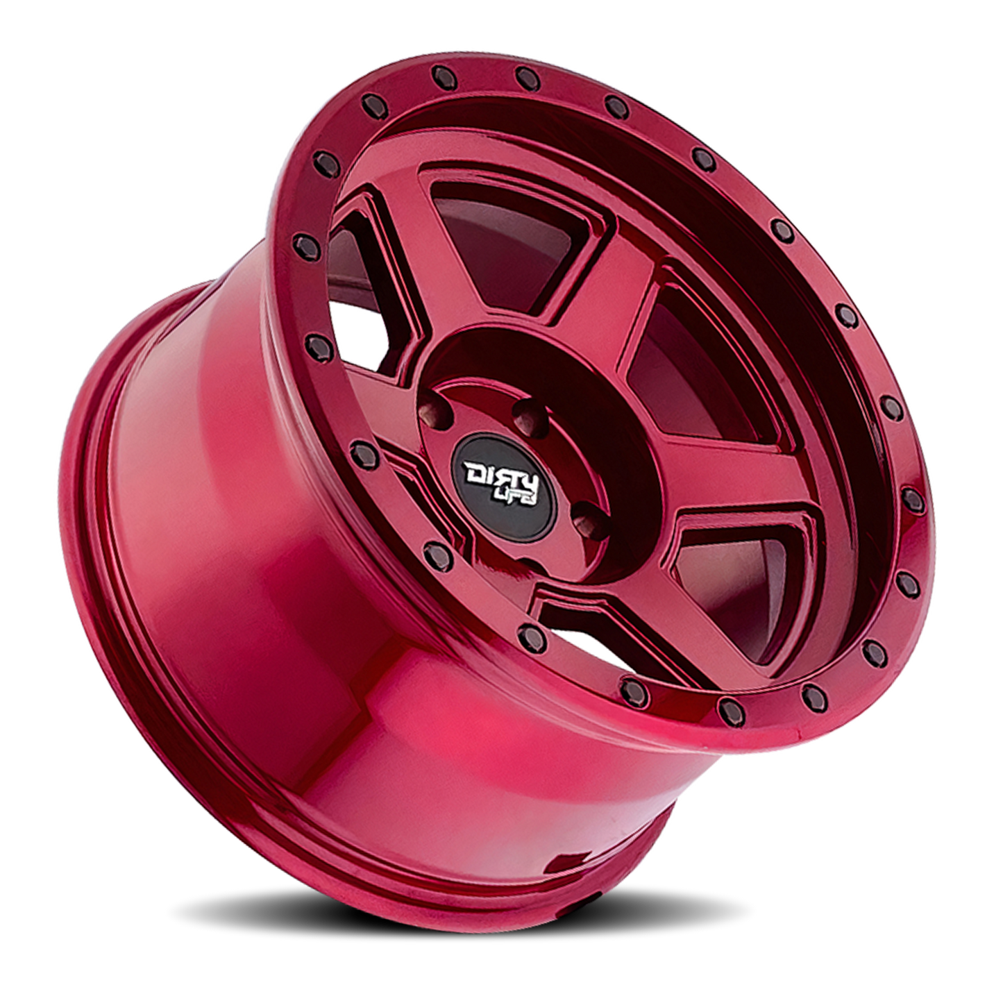 Compound 9315 Crimson Candy Red 18X9 Dirty Life Race Wheels-1