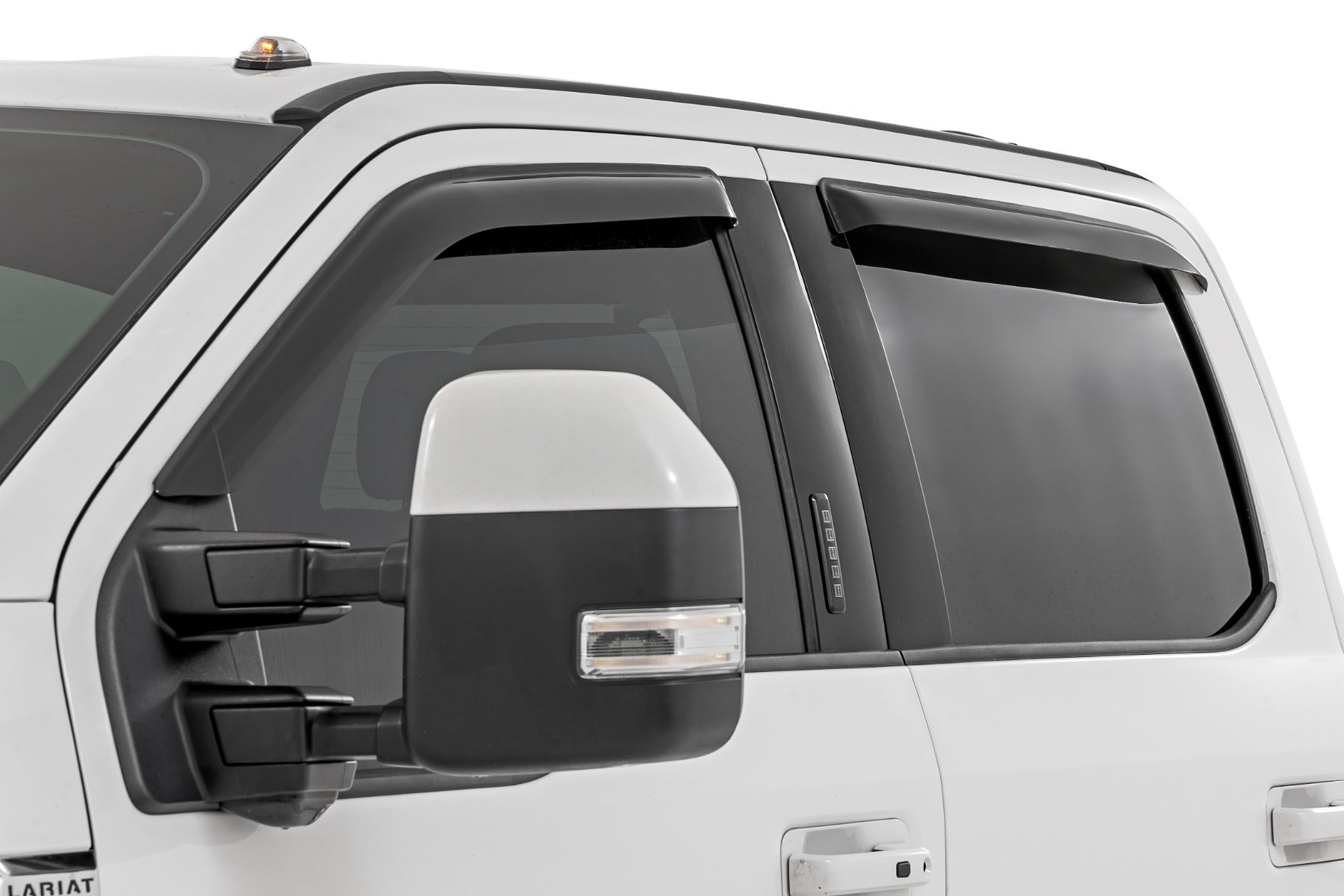 Side Window Deflectors Tape On Rain Guard Ford F-150/Lightning/F-250/F-350/Raptor (15-26) Rough Country