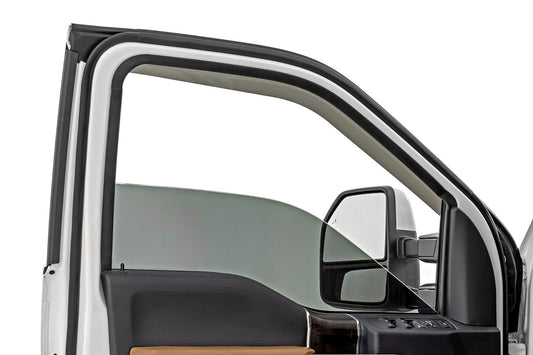 Side Window Deflectors Tape On Rain Guard Ford F-150/Lightning/F-250/F-350/Raptor (15-26) Rough Country-1