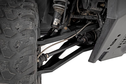 Black Forged Alum High Clearance 2 Inch Fwd Offset Control Arms w/Ball Joints Polaris Ranger 1000XP Rough Country-1