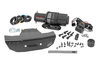 Winch Mount w/ 4500lb Winch Polaris RZR Turbo S4 Rough Country