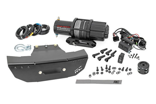 Winch Mount w/ 4500lb Winch Polaris RZR Turbo S4 Rough Country