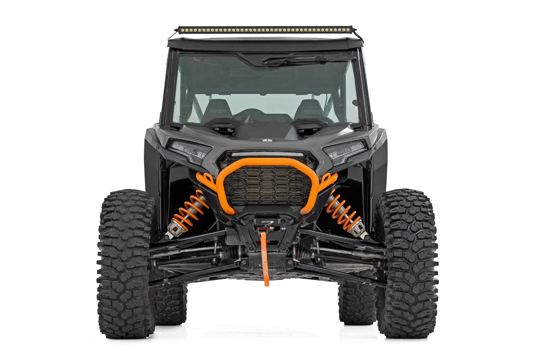 LED Light Kit Front Mount 40 Inch Spectrum Single Row Polaris RZR XP 4 1000 (2024) Rough Country-2