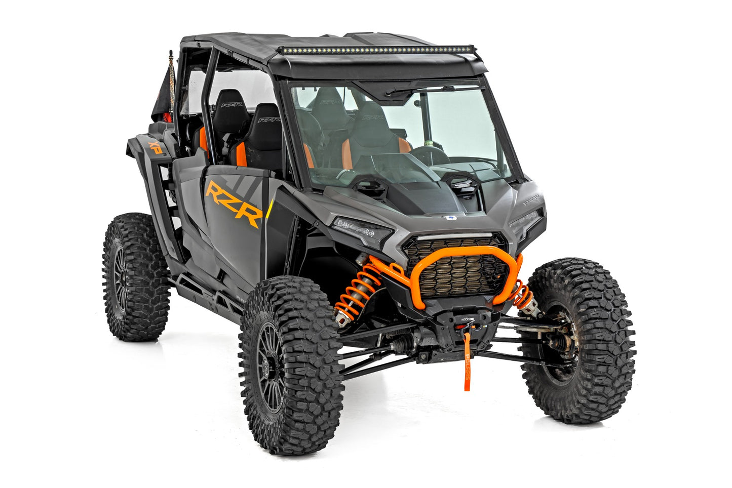 LED Light Kit Front Mount 40 Inch Spectrum Single Row Polaris RZR XP 4 1000 (2024) Rough Country-4