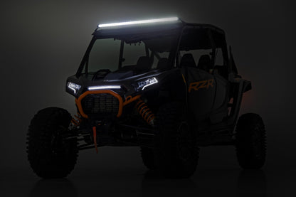 LED Light Kit Front Mount 40 Inch Spectrum Single Row Polaris RZR XP 4 1000 (2024) Rough Country-5