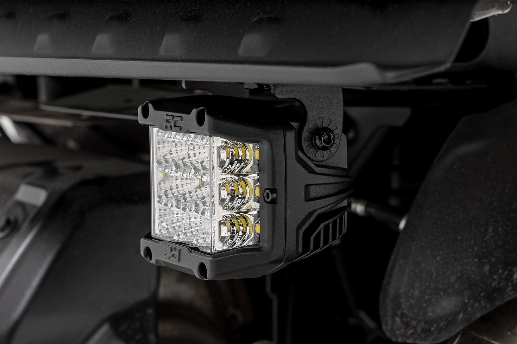 LED Light Under Bed Mount 2 Inch Black Pair Flood Polaris XPEDITION ADV 5 Rough Country-3