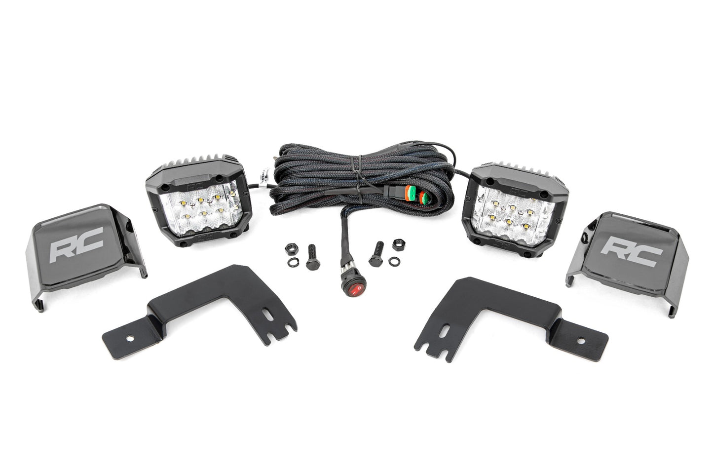LED Light Under Bed Mount 3 Inch Chrome Pair Wide Angle Polaris XPEDITION ADV 5 Rough Country