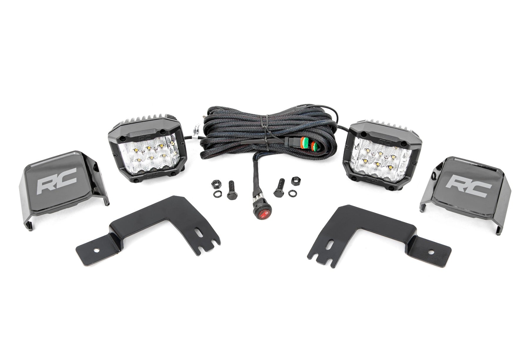 LED Light Under Bed Mount 3 Inch Chrome Pair Wide Angle Polaris XPEDITION ADV 5 Rough Country