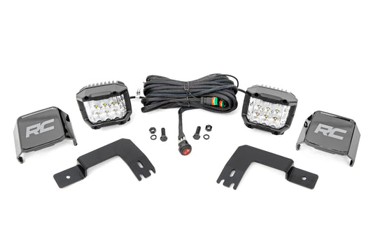 LED Light Under Bed Mount 3 Inch Chrome Pair Wide Angle Polaris XPEDITION ADV 5 Rough Country