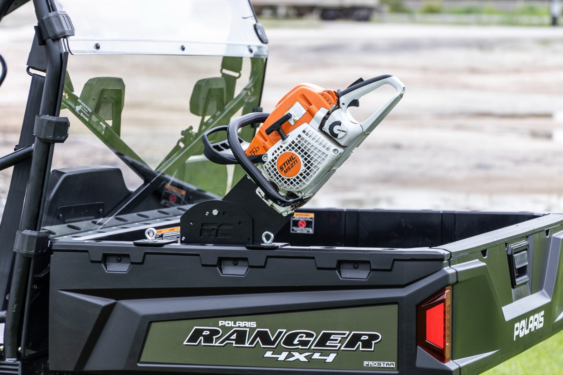 Chainsaw Carrier Bed Side Mount Multiple Makes & Models (Polaris/Can-Am) Rough Country-5