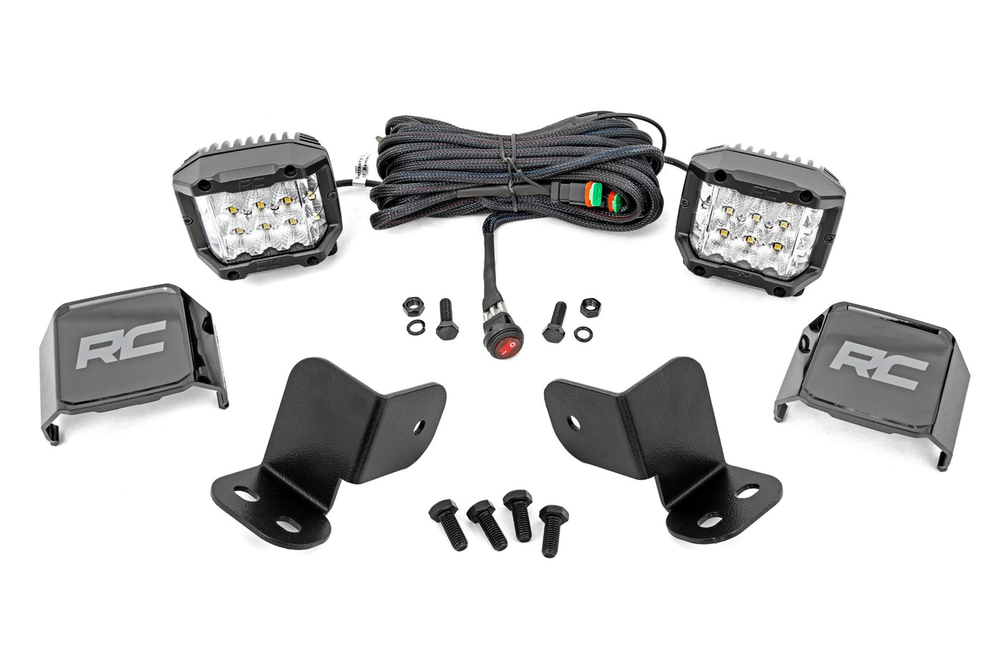 LED Light Kit Rear Mount 3 Inch Chrome Pair Wide Angle Segway 570 F Rough Country