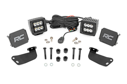 LED Light Kit Front Mount 2 Inch Black Pair Segway 570 F Rough Country