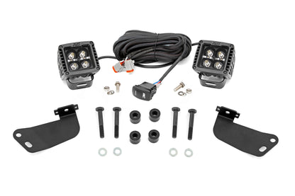 LED Light Kit Front Mount 2 Inch Black Pair Amber DRL Segway 570 F Rough Country