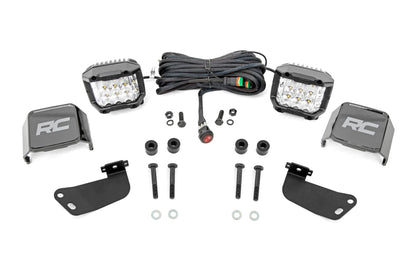 LED Light Kit Front Mount 3 Inch Chrome Pair Wide Angle Segway 570 F Rough Country