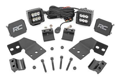 LED Light Kit Front Mount 2 Inch Black Pair Polaris XPEDITION XP Rough Country