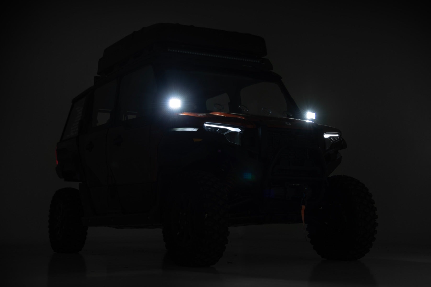 LED Light Kit Front Mount 2 Inch Black Pair Polaris XPEDITION XP Rough Country-4